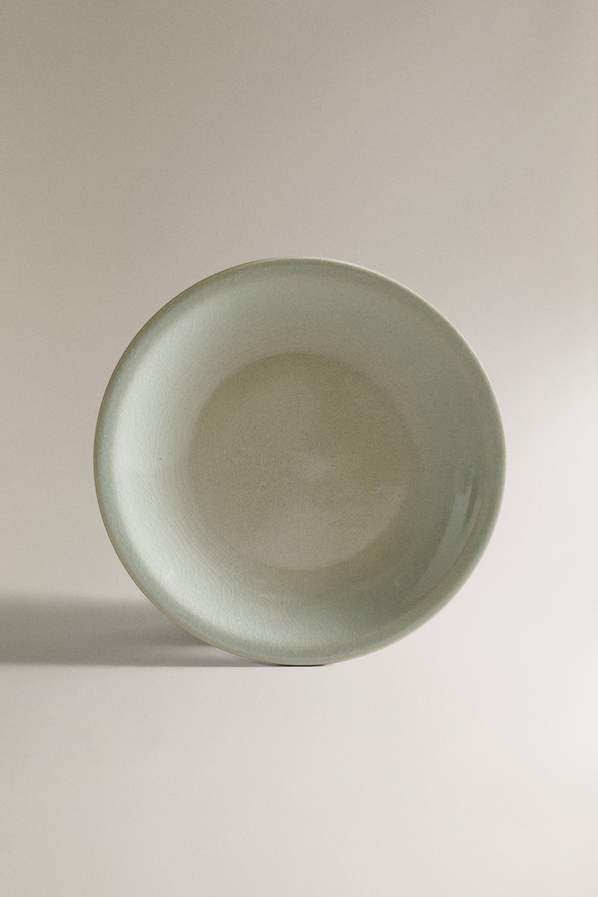 ENAMELLED STONEWARE DESSERT PLATE